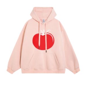 Cartoon Tomato Print Hoodie